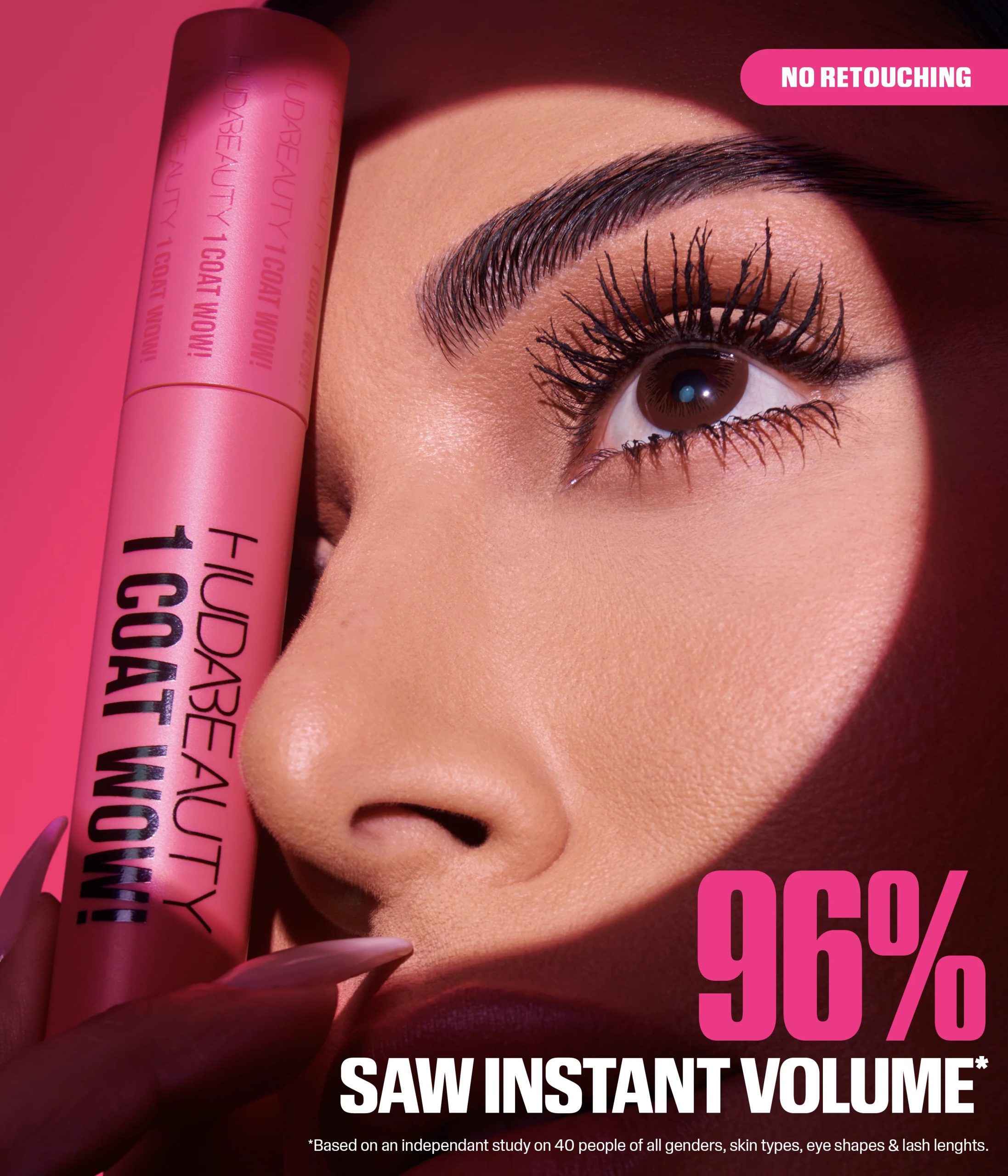 HUDA BEAUTY 1 COAT WOW! Extra Volumizing and Lifting Mascara - Image 7
