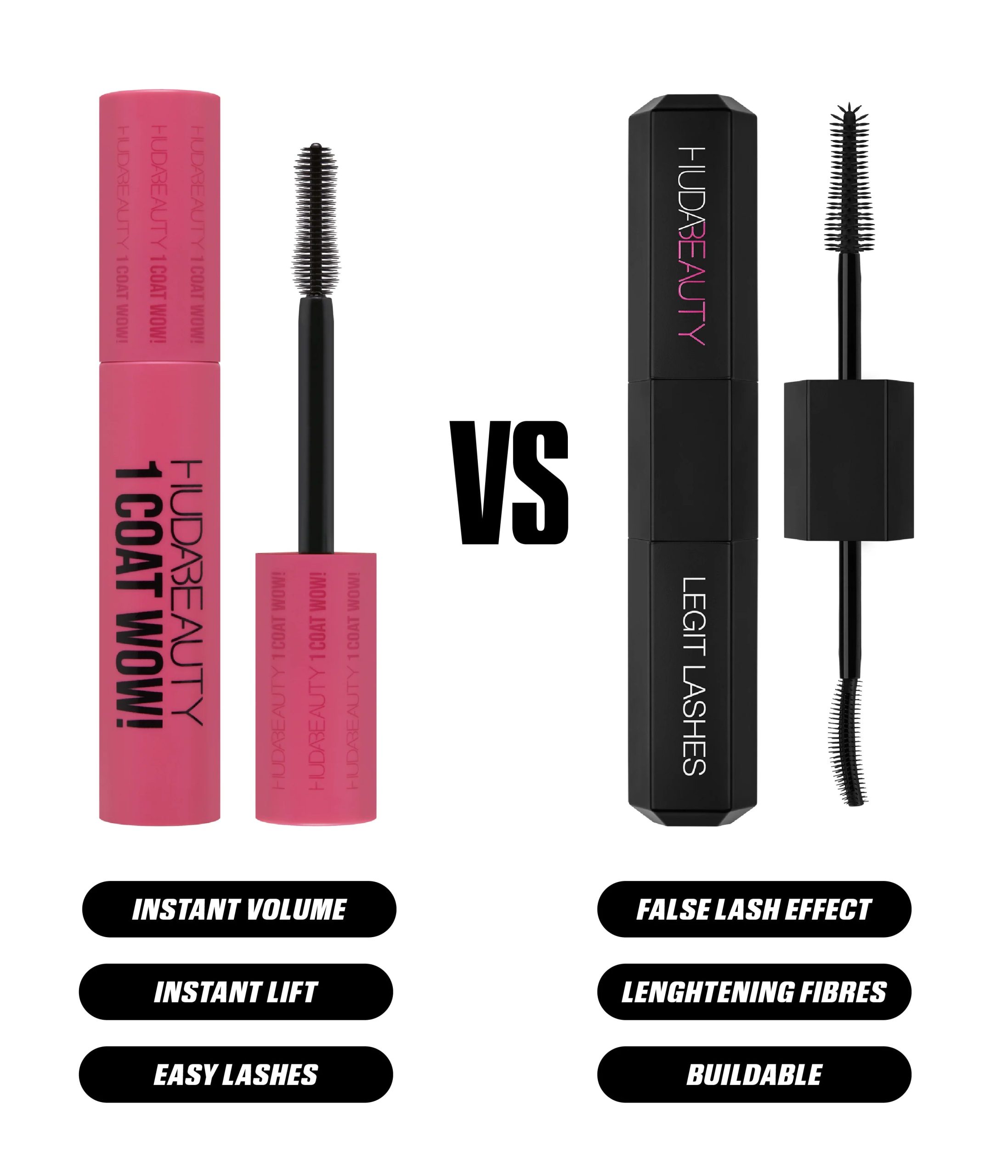HUDA BEAUTY 1 COAT WOW! Extra Volumizing and Lifting Mascara - Image 8